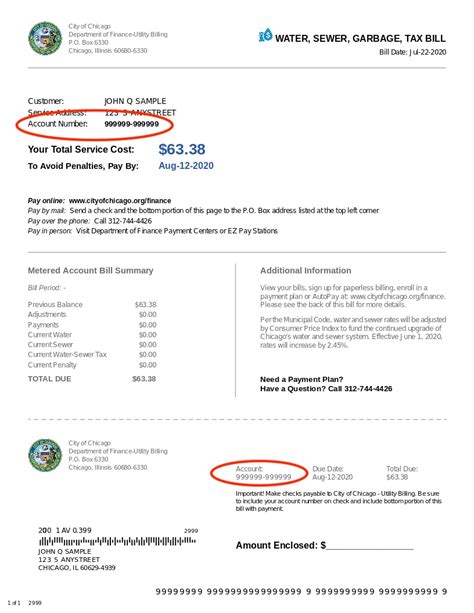 city of chicago water bill